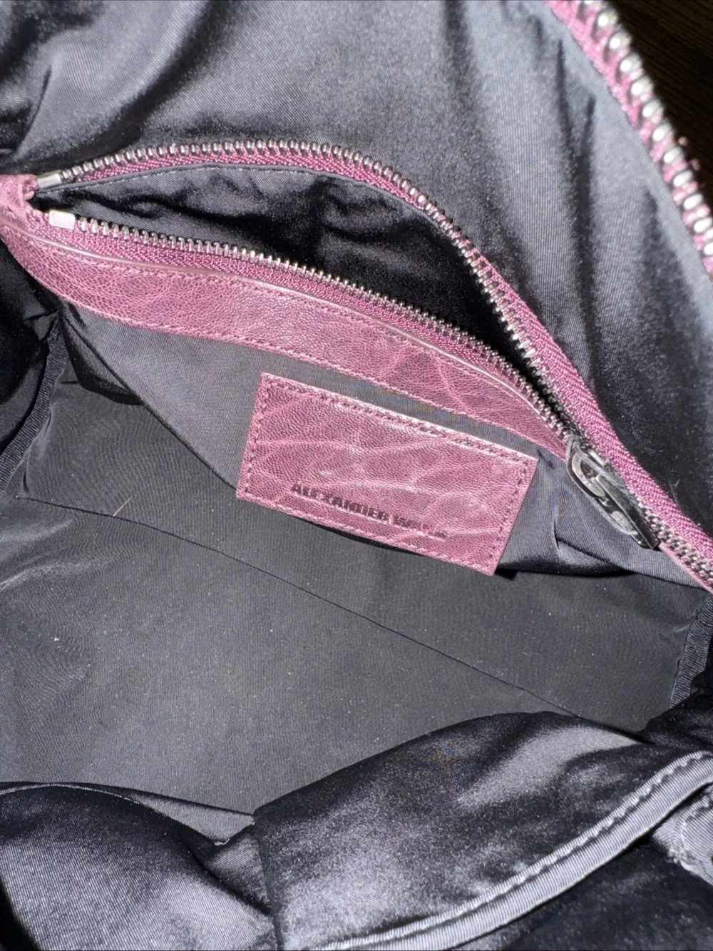 Y2K Alexander Wang Plum Leather Satchel Handbag